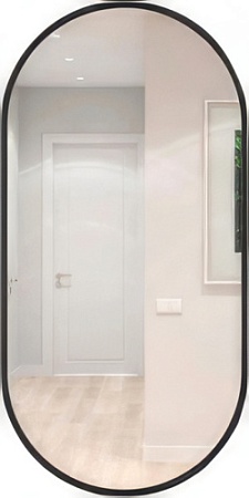Зеркало eMZe Color Oval 50x100 COLOR.50.100.CHE (черный)