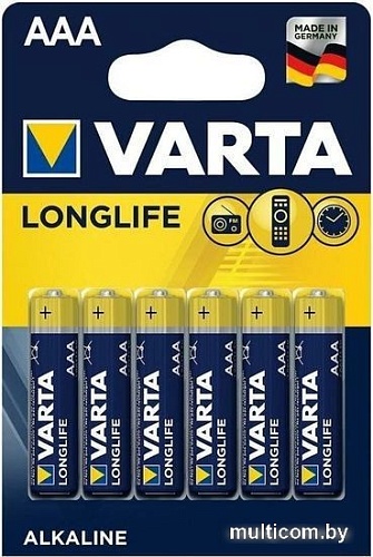 Батарейка Varta Longlife ААА1 5V 4008496807802 12 шт