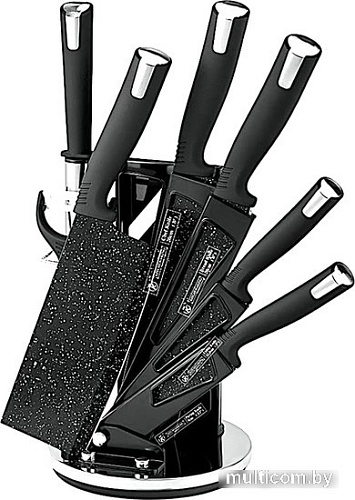 Набор ножей Mercury Haus Kitchen King KK-SL8-BLK