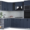 Готовая кухня Интерлиния Тренд 1.68x2.4 ВТ левая (индиго/индиго/опал светлый)