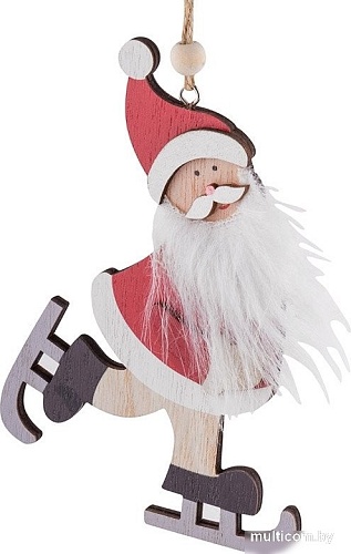 Елочная игрушка Волшебная страна Санта на коньках SYMZPB-4423202