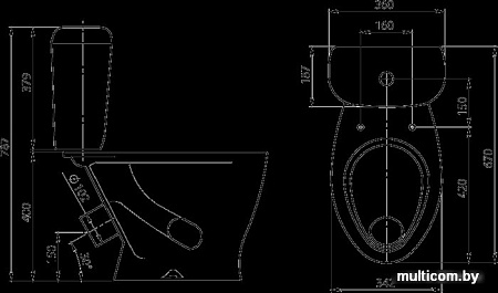 Унитаз Santeri Воротынский белый крап (1.P401.7.S01.00B.F)