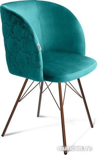 Стул Sheffilton SHT-ST33-1/S37 (альпийский бирюзовый/медный металлик)