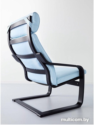 Интерьерное кресло Ikea Поэнг (черно-коричневый/глосе светло-бежевый) 092.514.66