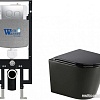 Унитаз подвесной WeltWasser Amberg 497 + Salzbach 043 MT-BL + Amberg RD-MT CR (черный матовый)