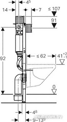 Инсталляция для унитаза Geberit Omega 12 111.030.00.1