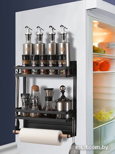 Вешалка кухонная Happy Home На холодильник HH-042 (черный)