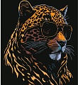 Картина по номерам Darvish Леопард в очках DV-14439