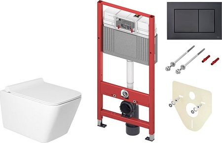 Унитаз подвесной Saniteco KW-9004W + TECE 9400414