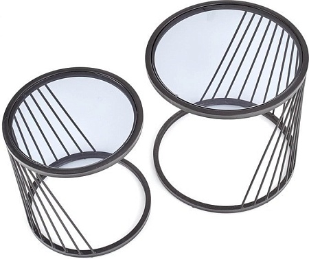 Журнальный столик Halmar Antilla (дымчатый/черный)