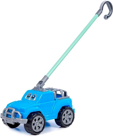 Игрушка-каталка Полесье Дени с ручкой 74994 (голубой)