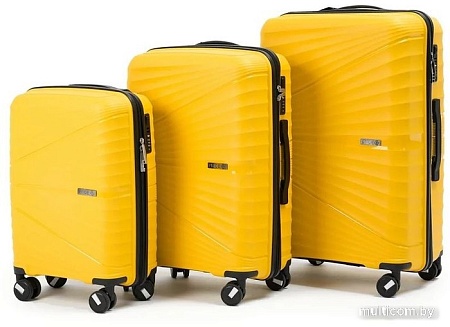 Чемодан-спиннер Pride PP9701 (S, желтый)