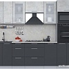 Готовая кухня Интерлиния Мила 2.6 ВТ (бетон лайт/антрацит/опал светлый)