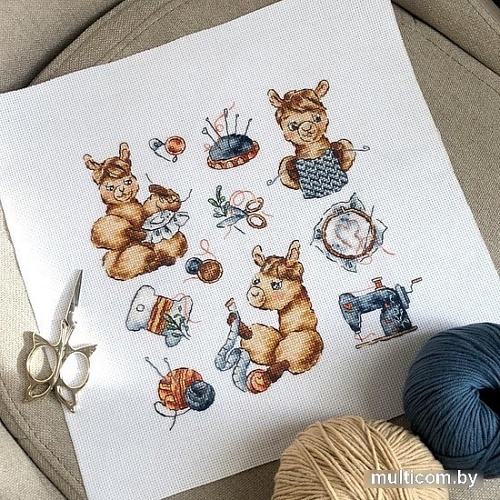 Набор для вышивания Сделай своими руками Сэмплер. Лама-рукодельница С-62С