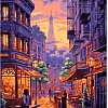 Картина по номерам Lori Вечерний город Кпн-350