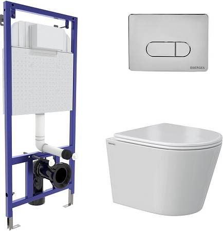 Унитаз подвесной Berges Wasserhaus Vita Rimless 043375 (с сиденьем)