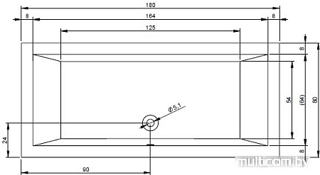 Ванна Riho Lugo 180x80 [BT02]
