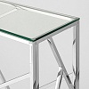 Консольный стол Stool Group Арт Деко 115x30 ECST-015 (прозрачное стекло/сталь серебристый)