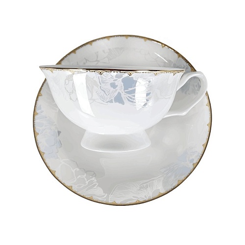Чашка с блюдцем Mandarin Decor Шелк DS14F23089-220-2W