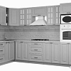Готовая кухня Интерлиния Мила Деко 1.88x3.4 левая (океан-океан-травертин серый)