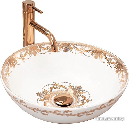 Умывальник Rea Elita (белый/золотистый)