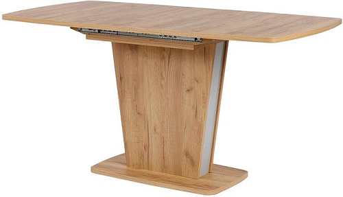 Кухонный стол Mio Tesoro Лацио тип-1 (дуб крафт золотой/металлик)