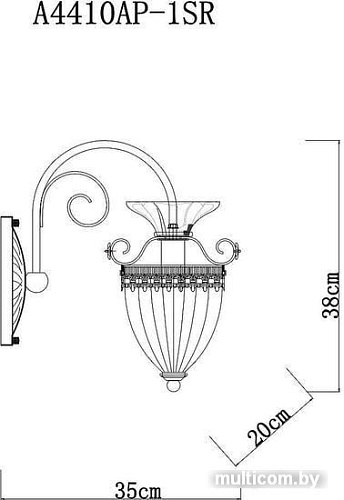 Бра Arte Lamp A4410AP-1SR