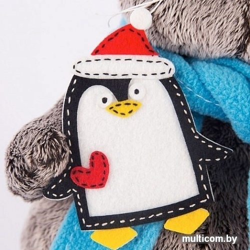 Мягкая игрушка Basik & Co Басик в шарфике и с пингвином (19 см)