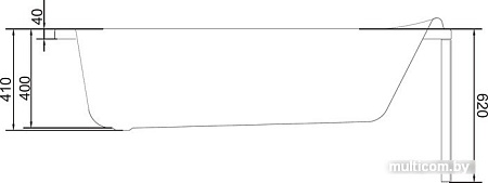 Ванна Cersanit Santana 160x70