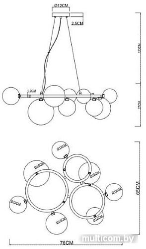 Подвесная люстра Arte Lamp Albus A7780SP-7AB