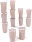 Набор стаканов для воды и напитков Полесье 74048 (12 шт, темно-кремовый)