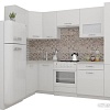 Угловая кухня ВерсоМебель ЭкоЛайт-5 1.4x2.6 правая (белый/белый)