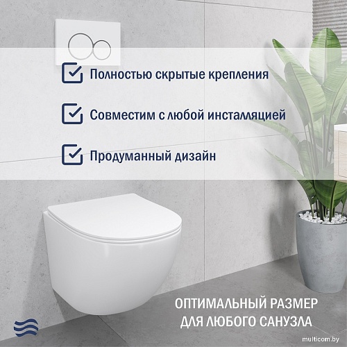 Унитаз подвесной Lauter Sulzdorf (белый с микролифтом)