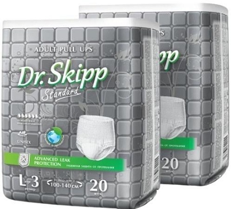 Трусы-подгузники для взрослых Dr.Skipp Active Line L 3 (40 шт)