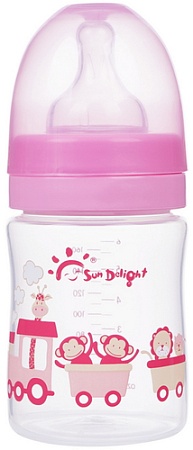 Бутылочка для кормления Sun Delight 31565 (160 мл, розовый)