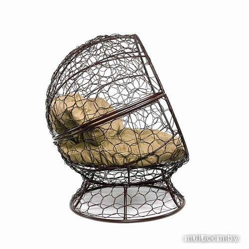 Кресло M-Group Апельсин 11520201 (коричневый ротанг/бежевая подушка)