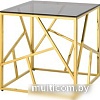 Журнальный столик Stool Group Арт Деко 55x55 EET-015 (стекло Smoke/сталь золото)