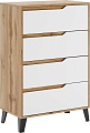Комод ЭлиГард Eyva 4S (дуб вотан/белый)