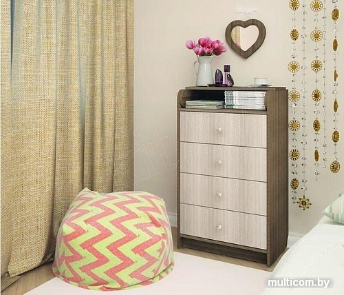 Комод Интерлиния Эльф-9 (дуб венге/дуб молочный)