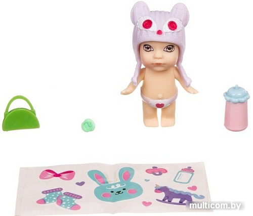 Кукла Bondibon OLY в шапочке-ушанке с животным ВВ3891