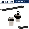 Набор аксессуаров для ванной Lauter 21TS3019 + 21TS3021 + 21TS3013 + 21TS3002 (Matt Black, 4 предмета)