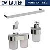 Набор аксессуаров для ванной Lauter 21TS3016 + 21TS3020 + 21TS3010 + 21TS3005 (Chrome, 4 предмета)