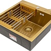 Кухонная мойка ARFEKA Eco AR мойка 450*500, коландер, дозатор Gold