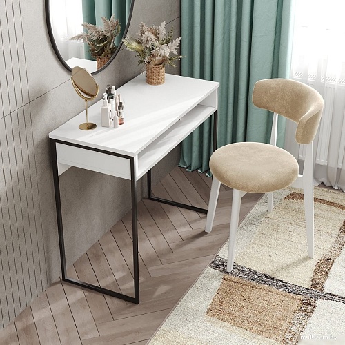 Консольный стол Soma СПМ-4-METAL (белый/черный)