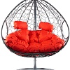 Подвесное кресло M-Group Для двоих 11450306 (серый ротанг/красная подушка)