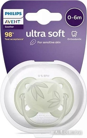 Пустышка Philips Avent Ultra Soft SCF092/02 (зеленый)