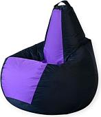 Кресло-мешок Mio Tesoro Груша Kombo XXL GF-130x85-CHL (черный/лаванда)