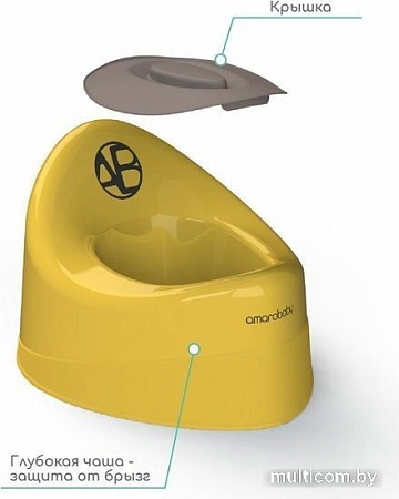 Детский горшок Amarobaby Fort AB221102F/04 (желтый)