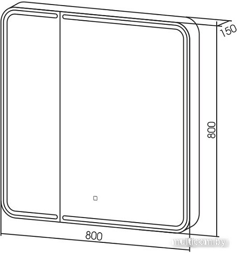 Silver Mirrors Шкаф с зеркалом Alliance 805x800 LED-00002516