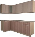 Угловая кухня Интерлиния Мила 12x23 (ясень светлый/ясень темный)